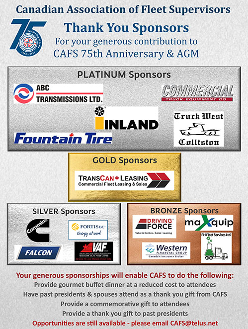 Thank You to CAFS 75th Anniversary Sponsors