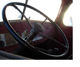 Old truck steering wheel
